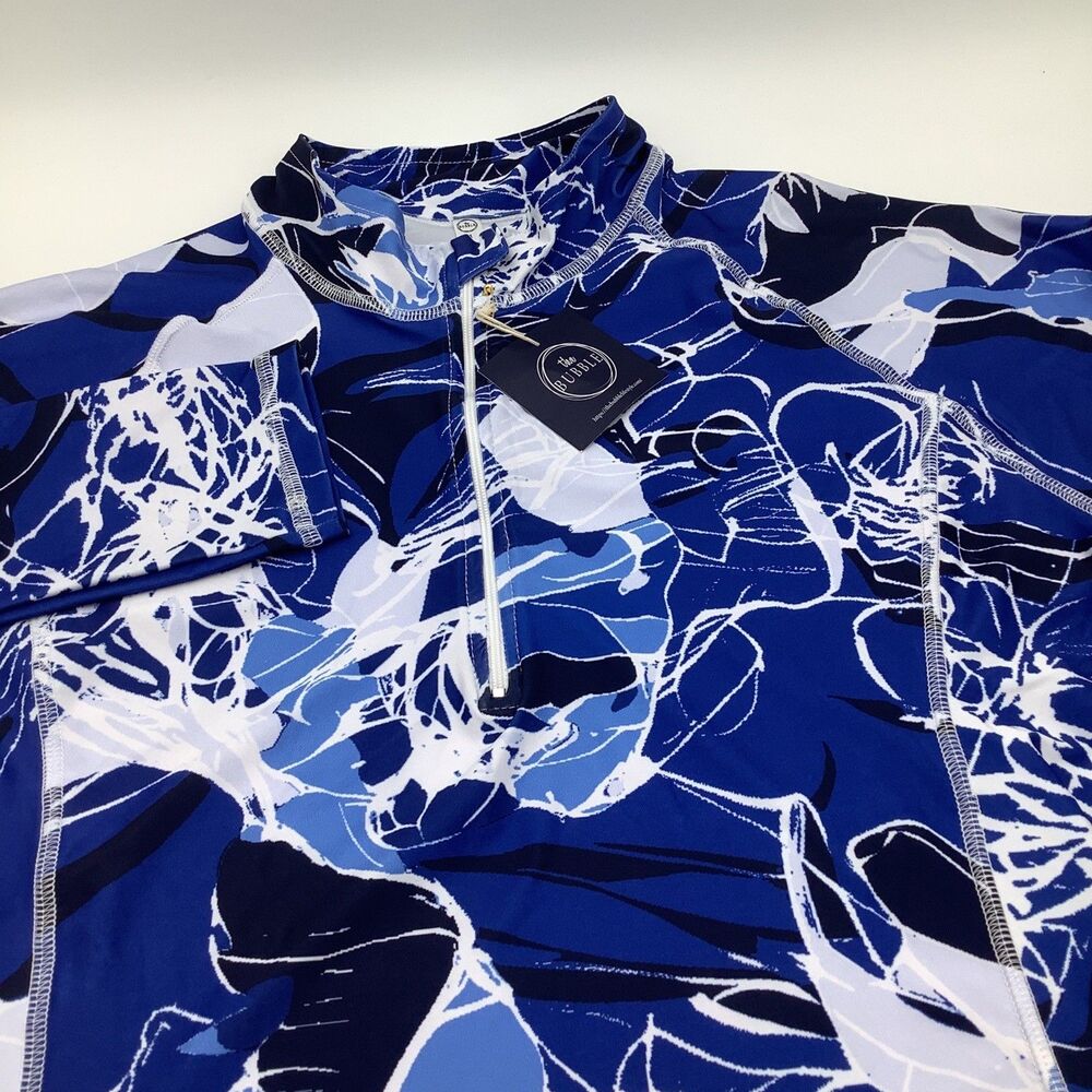 The Bubble Womens Hamilton‎ Long Sleeve 1/4 Zip Pullover Blue Size Medium NWT